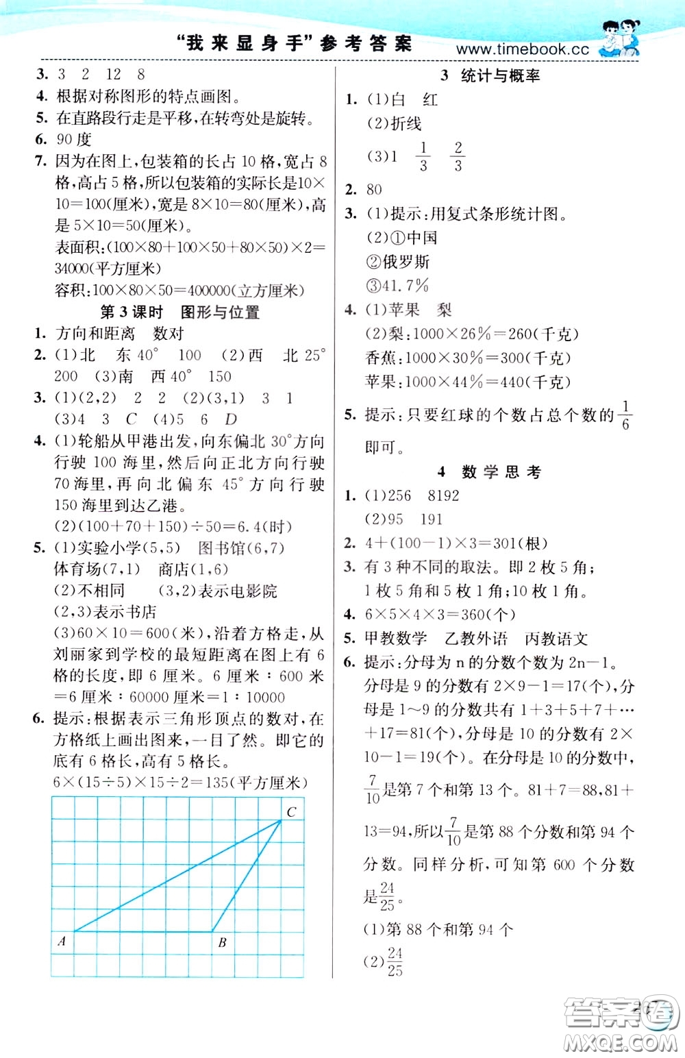 2020年小學(xué)創(chuàng)新一點(diǎn)通數(shù)學(xué)六年級下冊人教版參考答案