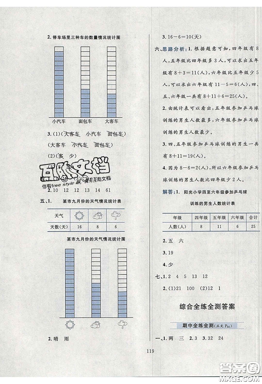 2020年小學教材全練三年級數(shù)學下冊西師大版答案