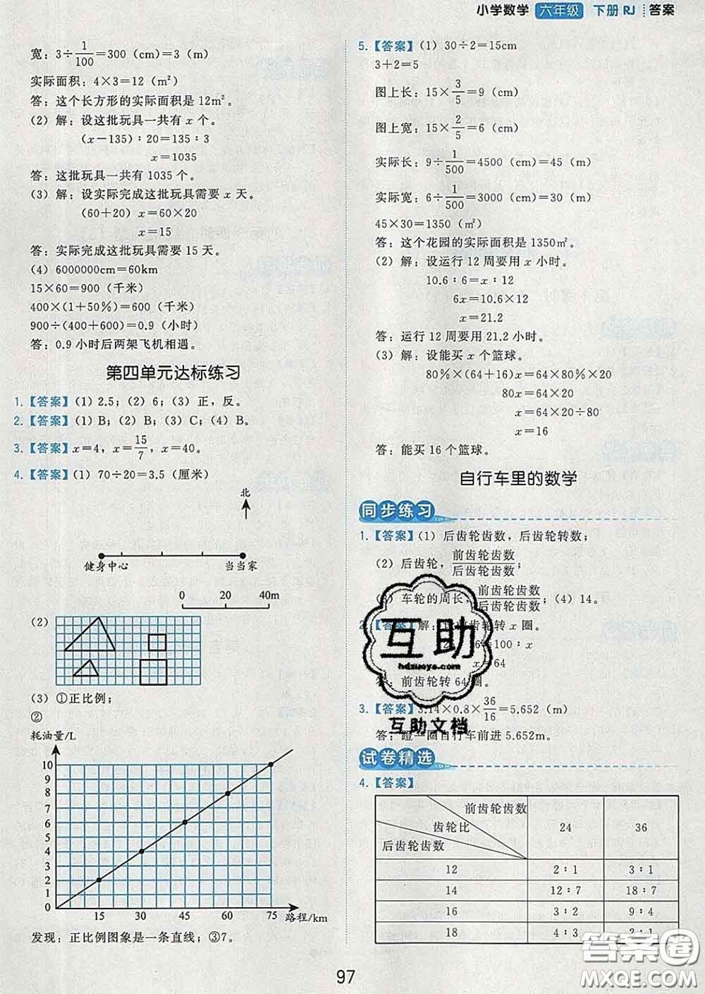 2020學(xué)而思基本功同步練六年級(jí)數(shù)學(xué)下冊(cè)人教版答案