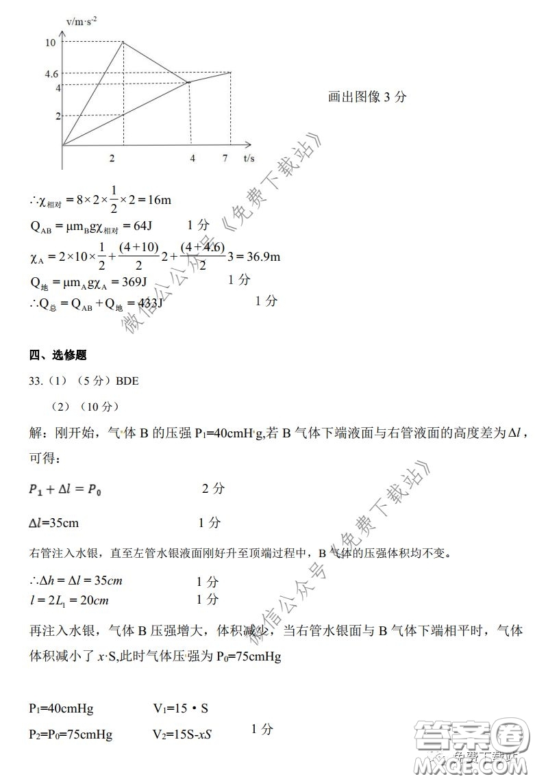 昆明第一中學(xué)2020屆高中新課標(biāo)高三第六次考前基礎(chǔ)強(qiáng)化理科綜合答案