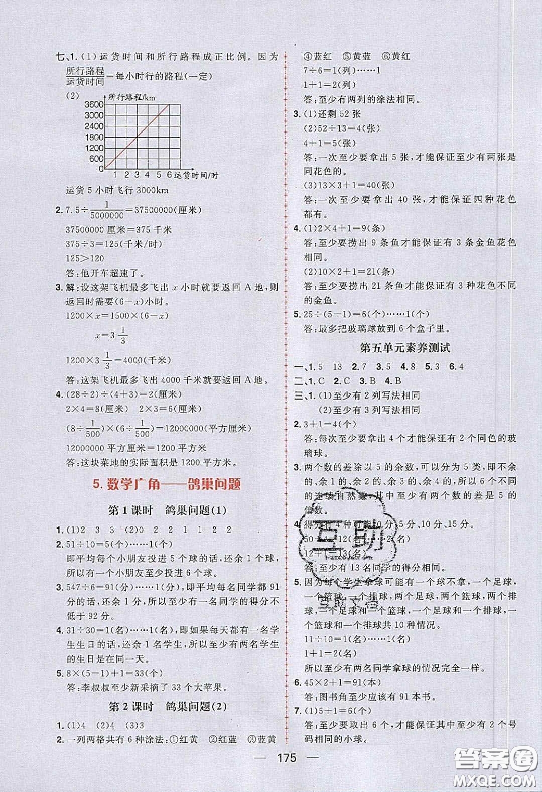 2020年核心素養(yǎng)天天練六年級數(shù)學(xué)下冊北師大版答案