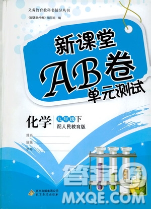 2020年新課堂AB卷單元測(cè)化學(xué)九年級(jí)下冊(cè)人民教育版參考答案