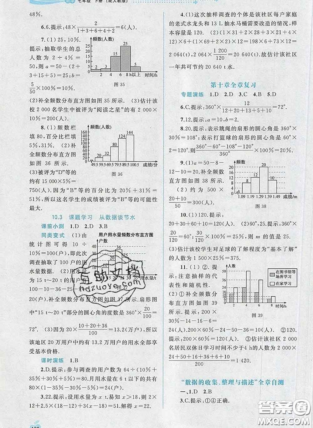 2020新版新課程學(xué)習與測評同步學(xué)習七年級數(shù)學(xué)下冊人教版答案