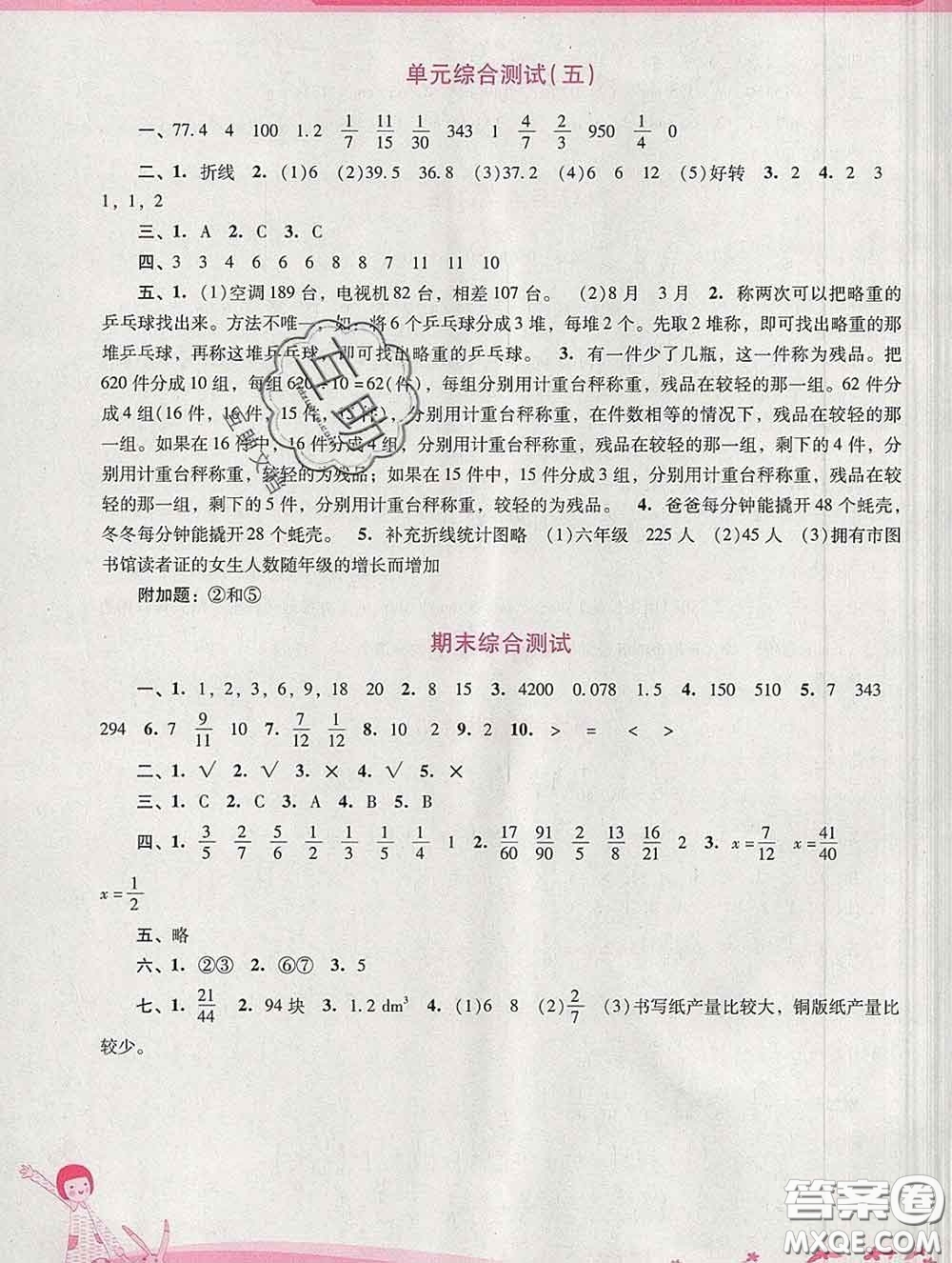 2020春自主與互動學(xué)習(xí)新課程學(xué)習(xí)輔導(dǎo)五年級數(shù)學(xué)下冊人教版答案