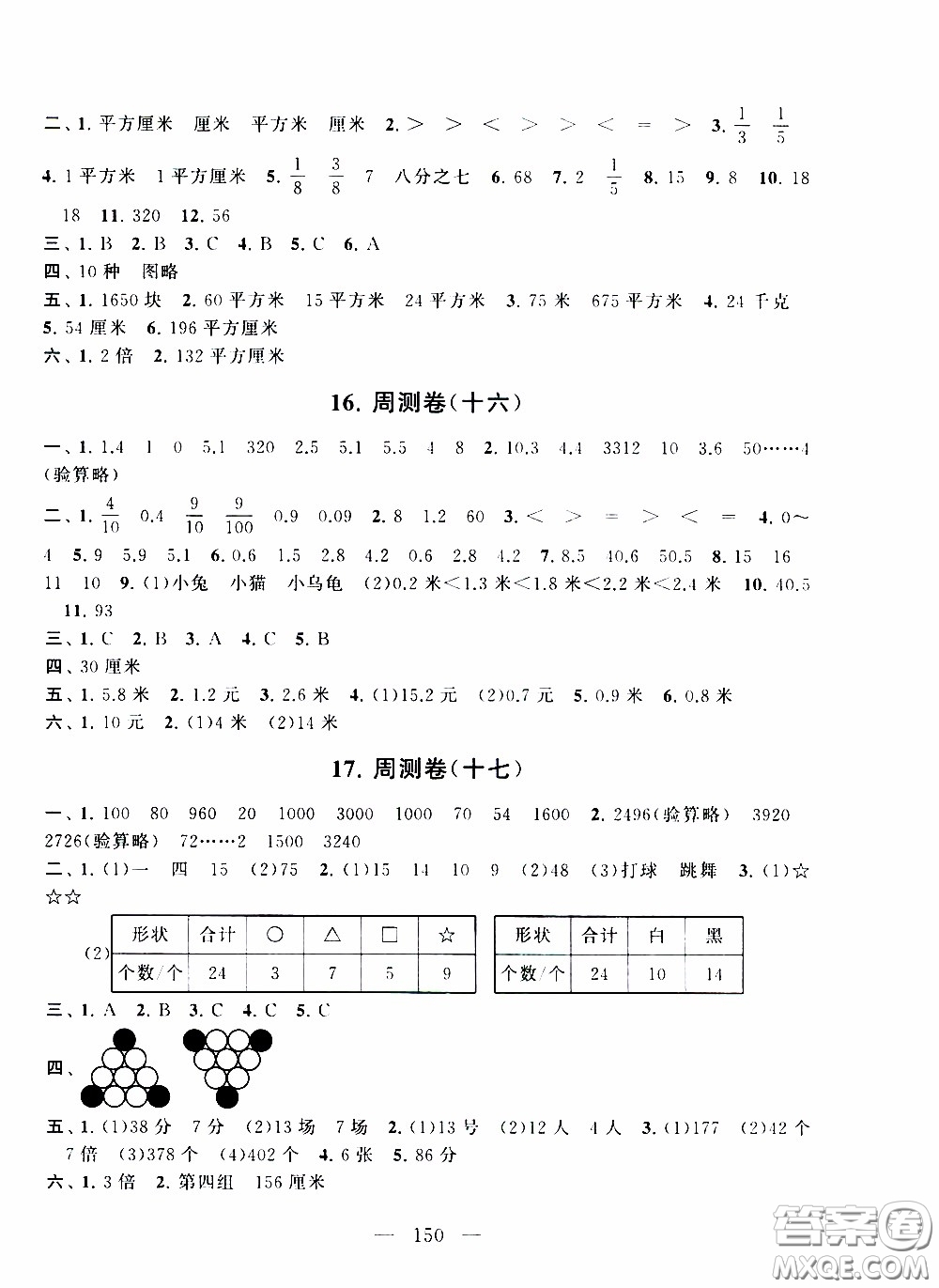 2020新版走進(jìn)重點(diǎn)初中拓展與培優(yōu)測試卷三年級下冊數(shù)學(xué)江蘇版參考答案