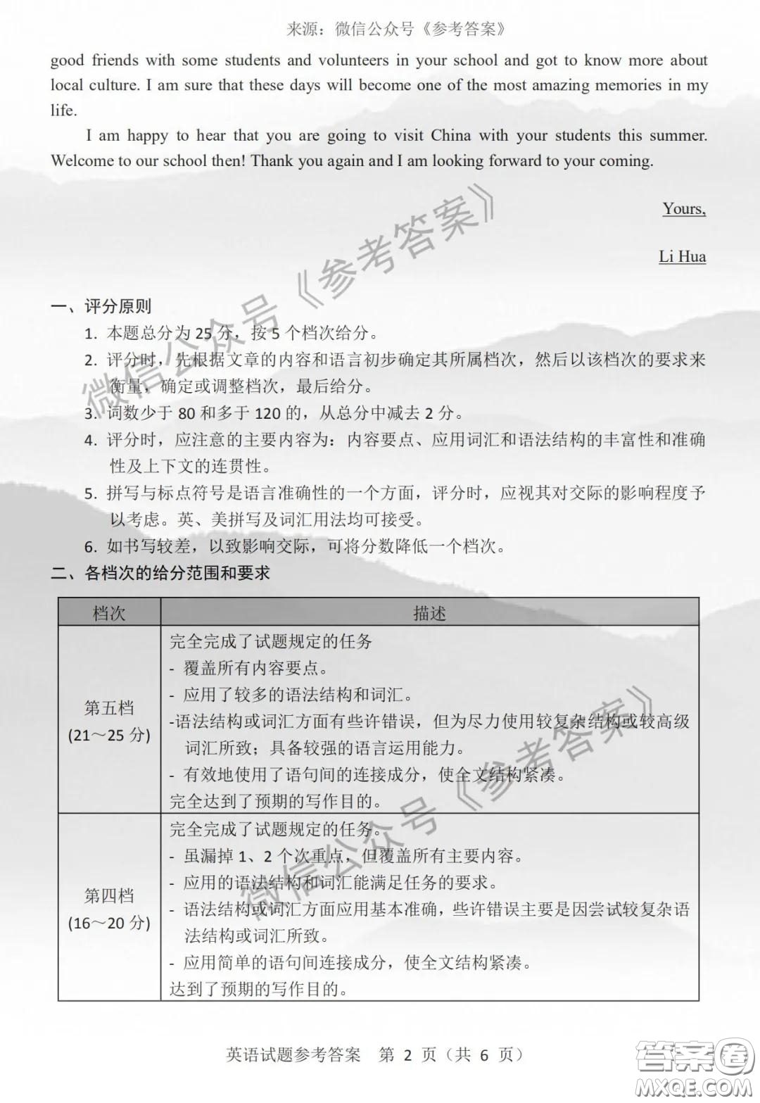 2020年中原金科大聯(lián)考高三4月質(zhì)量檢測(cè)英語答案