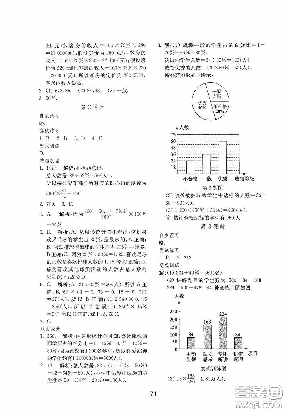 山東教育出版社2020初中基礎(chǔ)訓(xùn)練六年級數(shù)學(xué)下冊54學(xué)制版答案