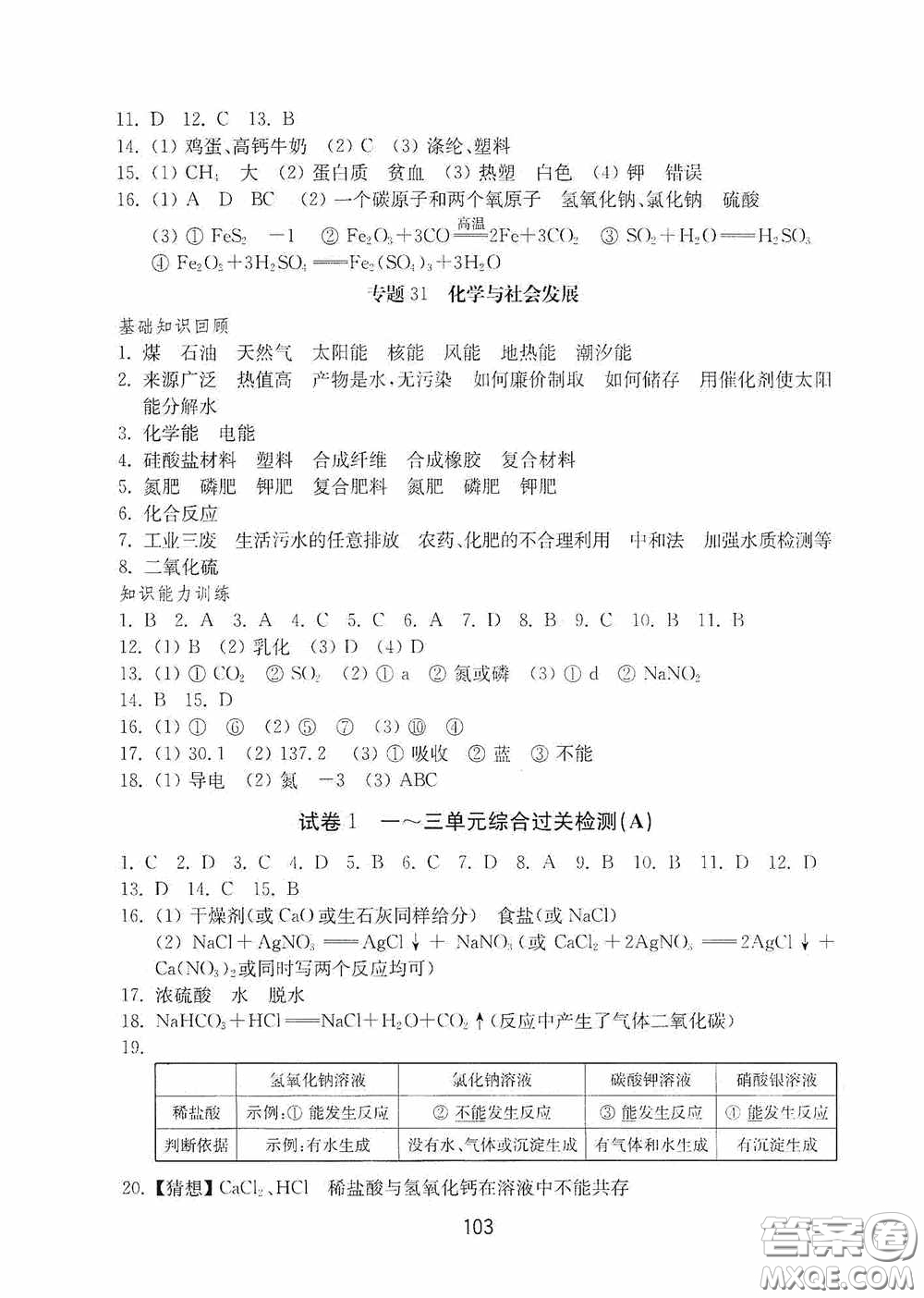 山東教育出版社2020初中基礎(chǔ)訓(xùn)練九年級化學(xué)下冊54學(xué)制答案