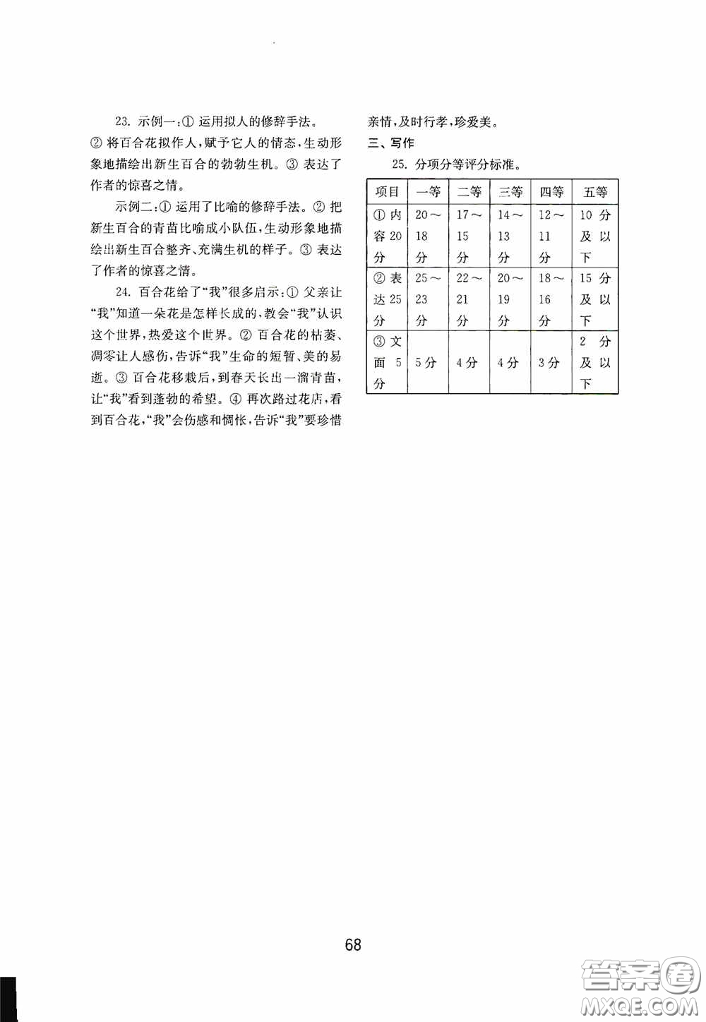 山東教育出版社2020初中基礎(chǔ)訓(xùn)練九年級(jí)語(yǔ)文下冊(cè)54學(xué)制答案