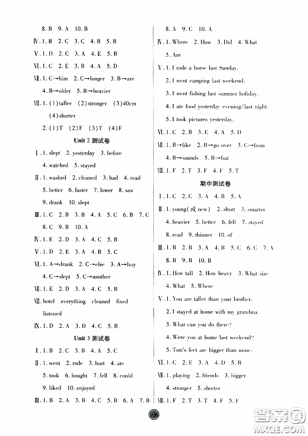 2020年云頂課堂作業(yè)創(chuàng)新設計英語六年級下冊人教版參考答案