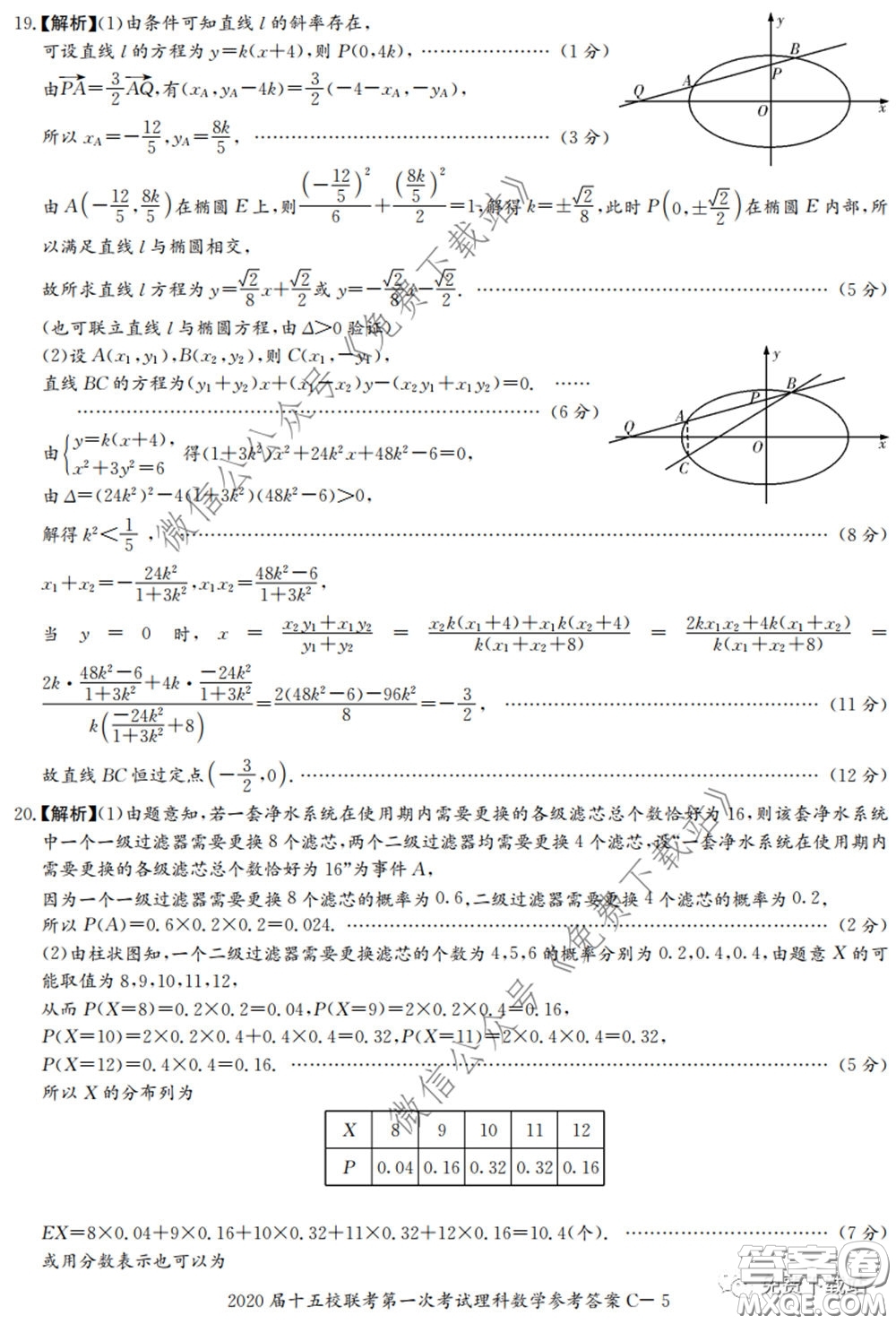 2020屆湘贛皖長(zhǎng)郡十五校高三聯(lián)考第一次考試?yán)砜茢?shù)學(xué)試題及答案