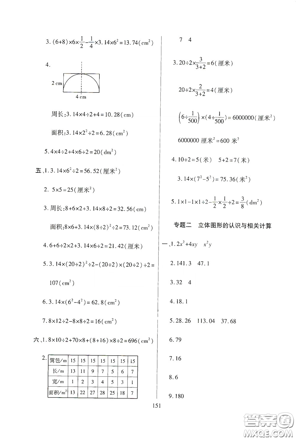 全國(guó)百所著名中學(xué)2020年小升初招生分班真題分類卷數(shù)學(xué)答案