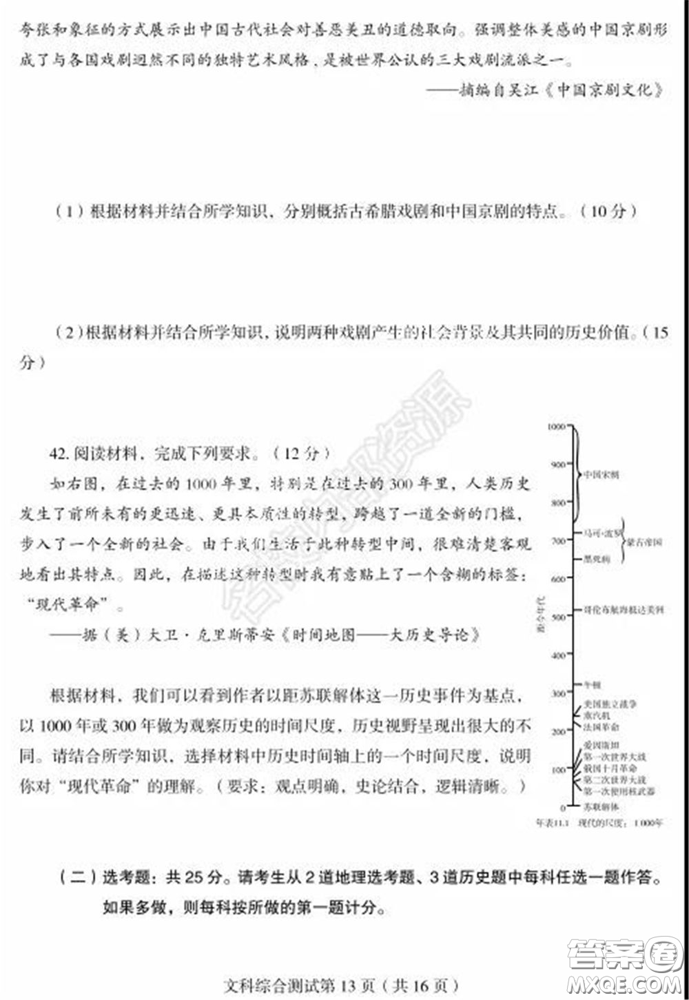 2020年?yáng)|北三省四市一模文科綜合試卷及答案