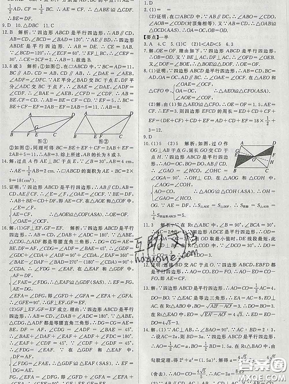 延邊大學(xué)出版社2020新版新領(lǐng)程叢書新領(lǐng)程八年級數(shù)學(xué)下冊滬科版參考答案