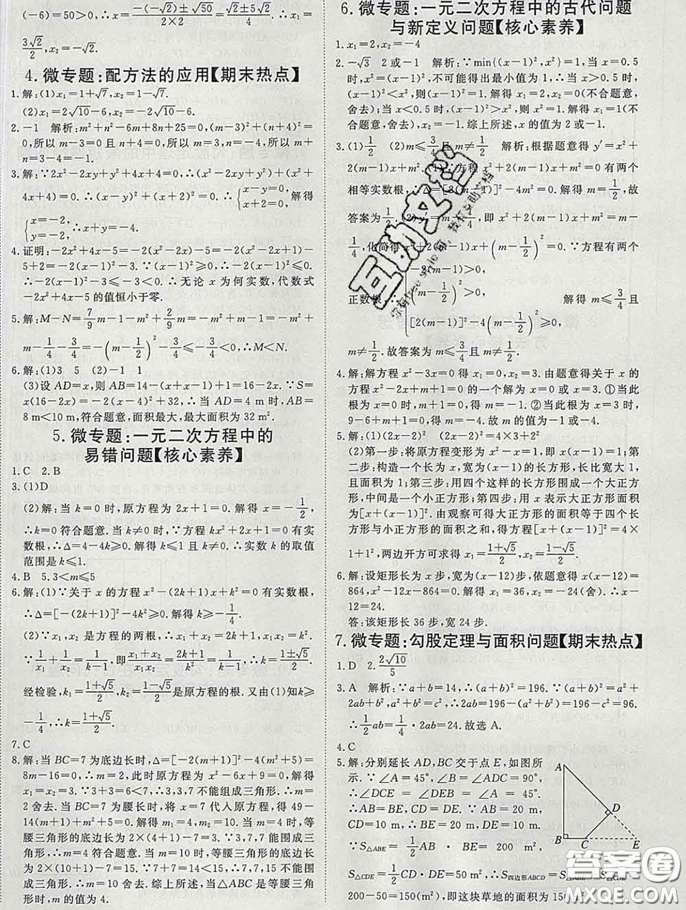 延邊大學(xué)出版社2020新版新領(lǐng)程叢書新領(lǐng)程八年級數(shù)學(xué)下冊滬科版參考答案