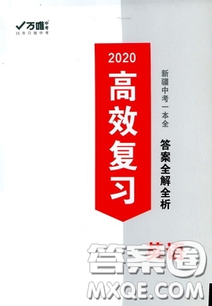 萬唯中考2020高效復(fù)習(xí)新疆中考一本全答案全解全析英語答案