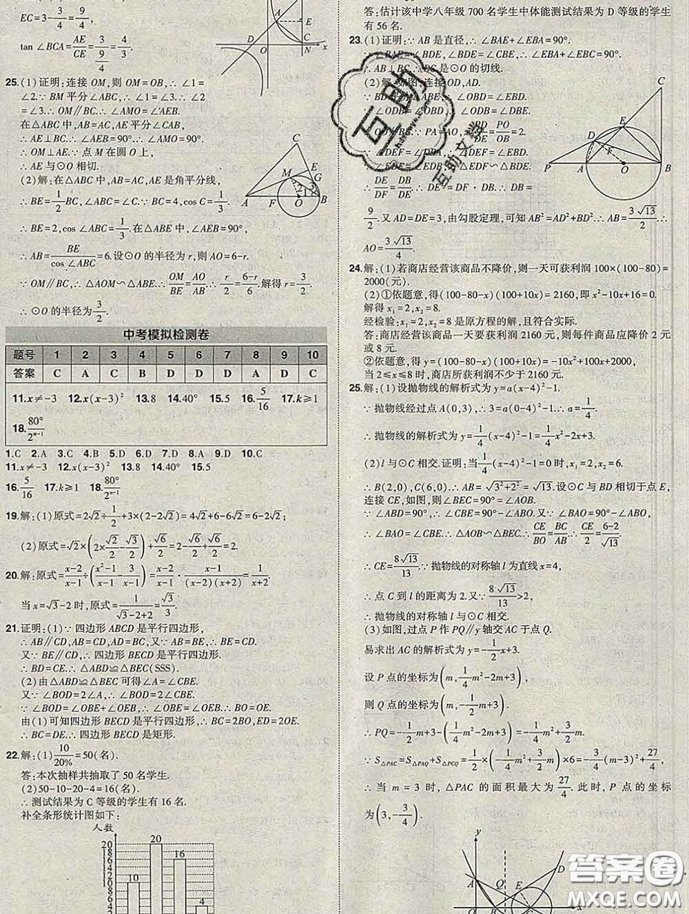 狀元成才路2020春創(chuàng)優(yōu)作業(yè)九年級(jí)數(shù)學(xué)下冊(cè)人教版答案