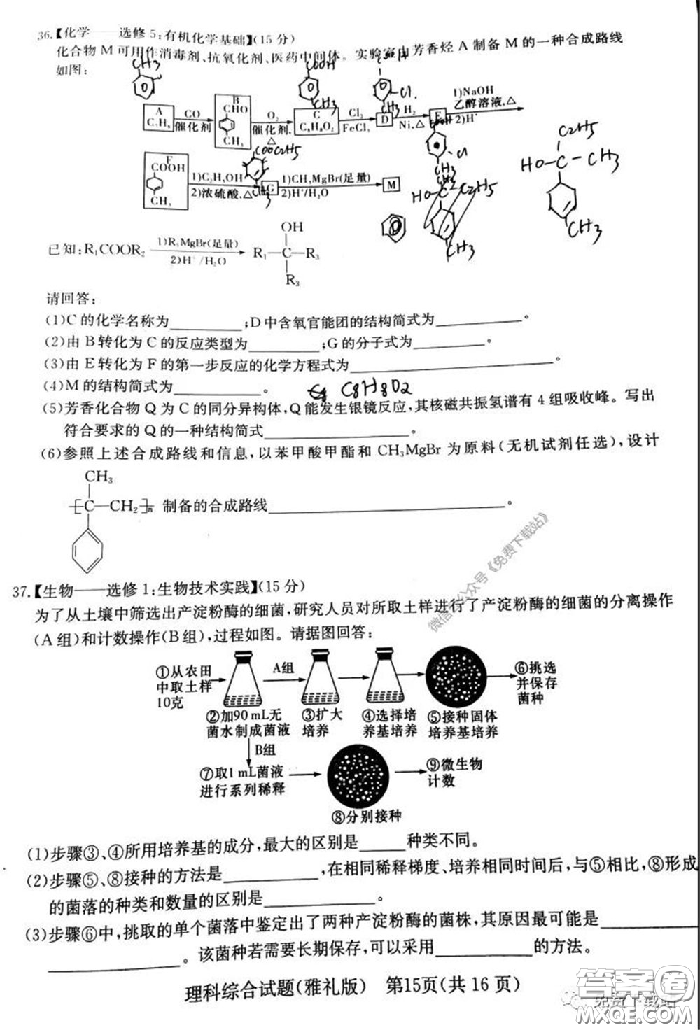 炎德英才大聯(lián)考雅禮中學(xué)2020屆高三月考卷八理科綜合試題及答案