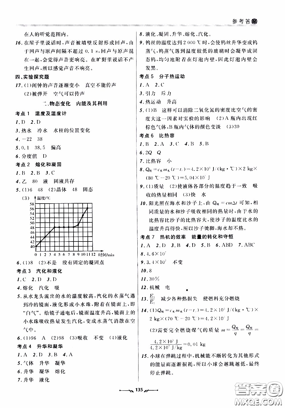 遼寧師范大學(xué)出版社2021新課程評價(jià)手冊九年級物理下冊答案