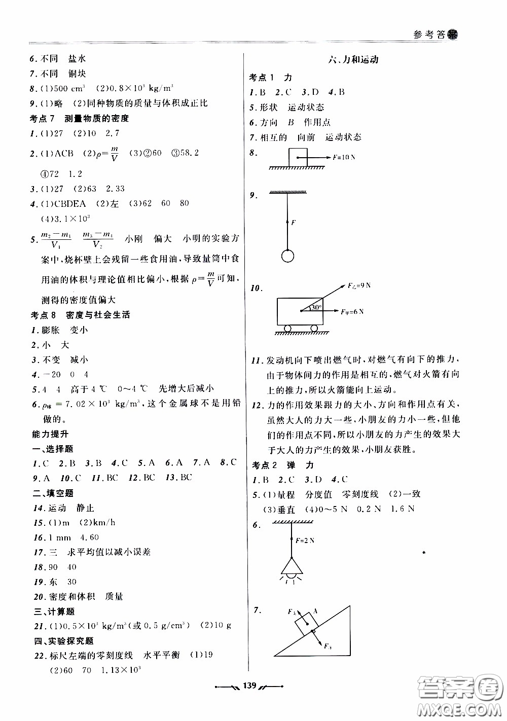 遼寧師范大學(xué)出版社2021新課程評價(jià)手冊九年級物理下冊答案