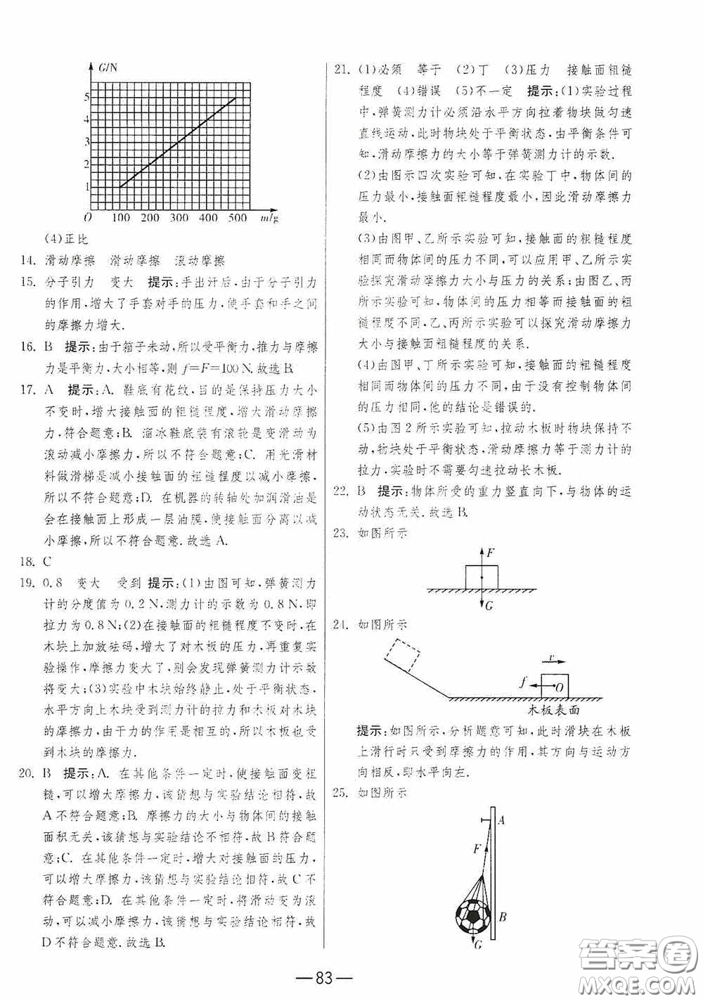 江蘇人民出版社2020期末闖關(guān)沖刺100分八年級(jí)物理下冊(cè)蘇科版答案