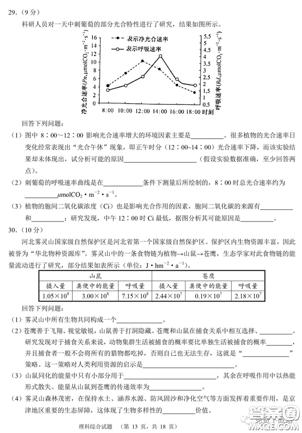 長(zhǎng)郡中學(xué)2020屆高三適應(yīng)性考試四理科綜合試題及答案