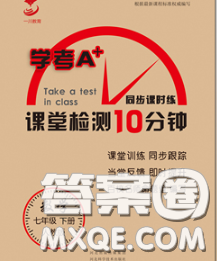 2020一川教育學(xué)考A+課堂檢測10分鐘七年級(jí)數(shù)學(xué)下冊人教版答案