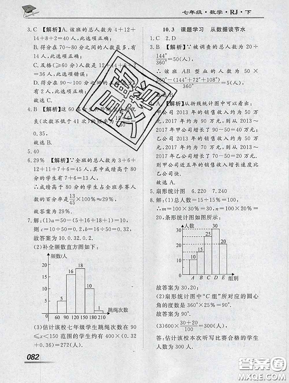 2020一川教育學(xué)考A+課堂檢測10分鐘七年級(jí)數(shù)學(xué)下冊人教版答案