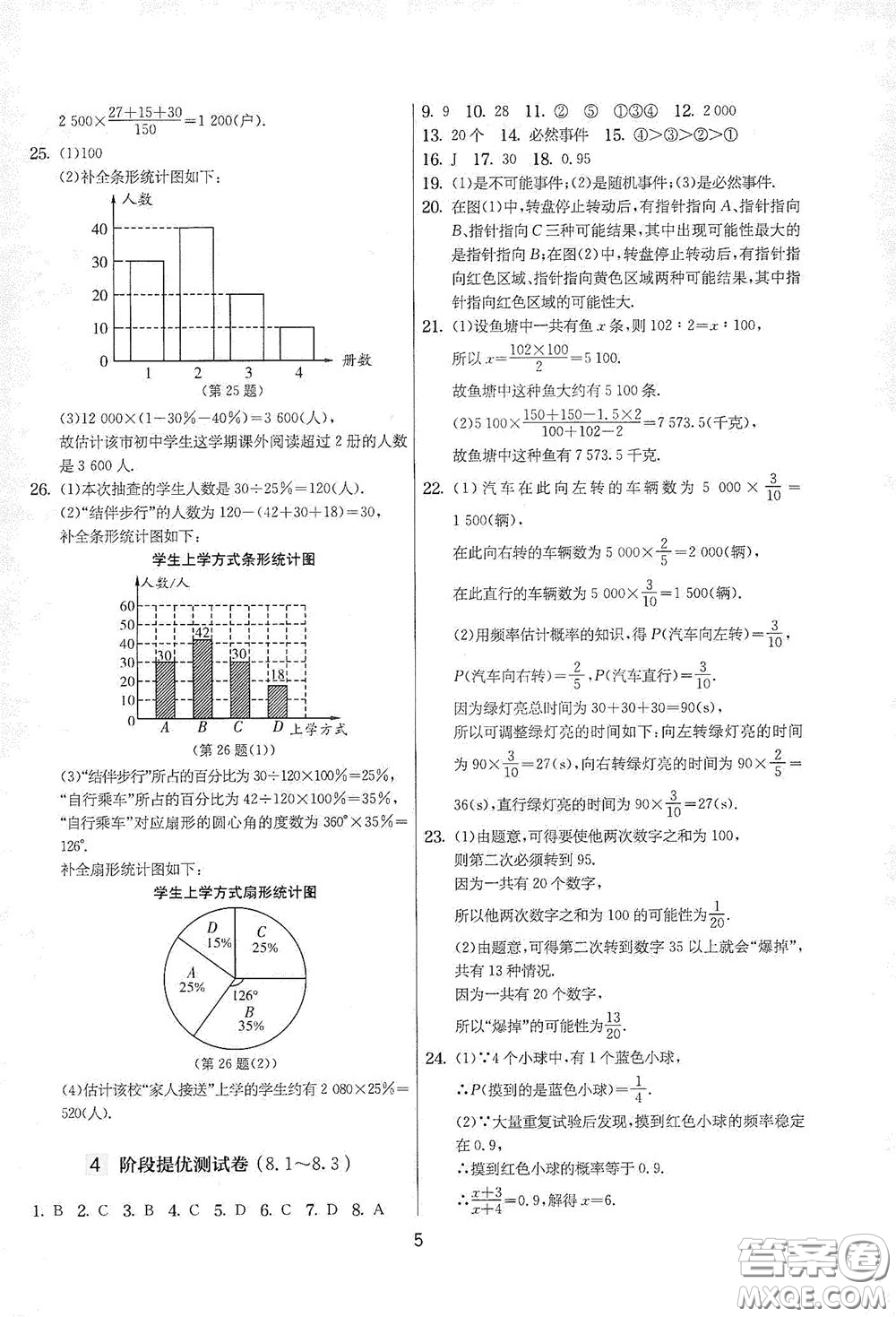 吉林教育出版社2020實驗班提優(yōu)大考卷數(shù)學(xué)八年級下冊蘇科版答案