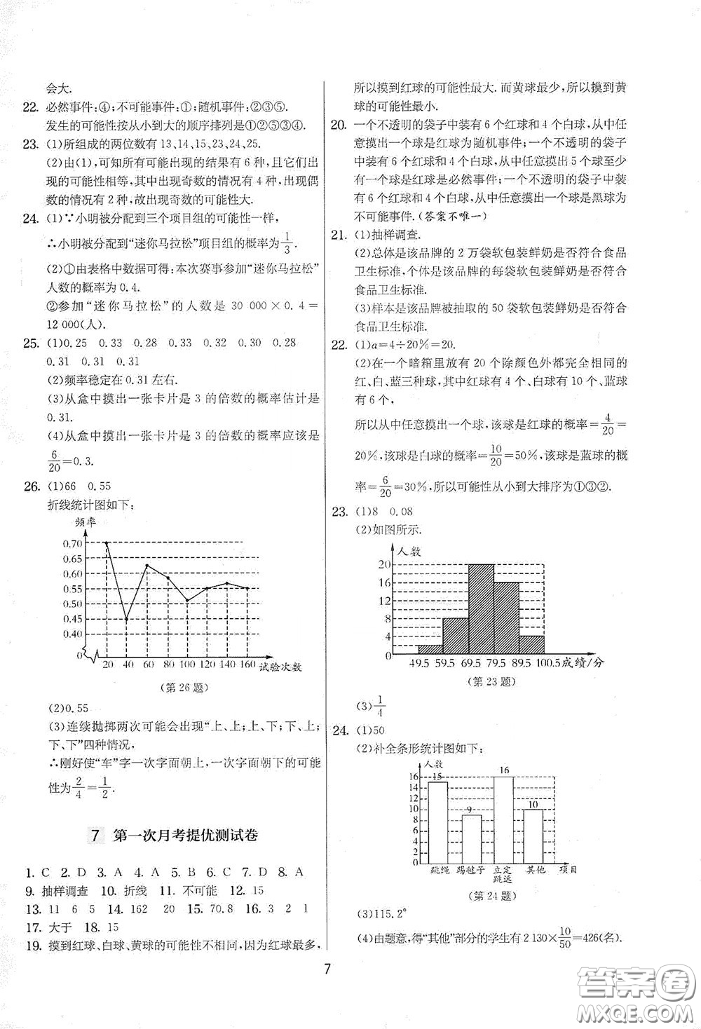 吉林教育出版社2020實驗班提優(yōu)大考卷數(shù)學(xué)八年級下冊蘇科版答案