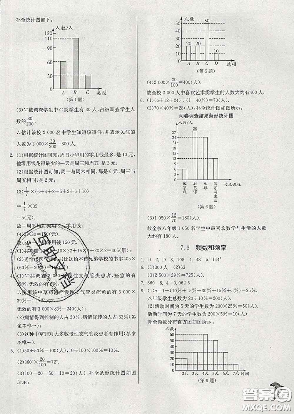 春雨教育2020春實驗班提優(yōu)訓(xùn)練八年級數(shù)學(xué)下冊蘇科版答案