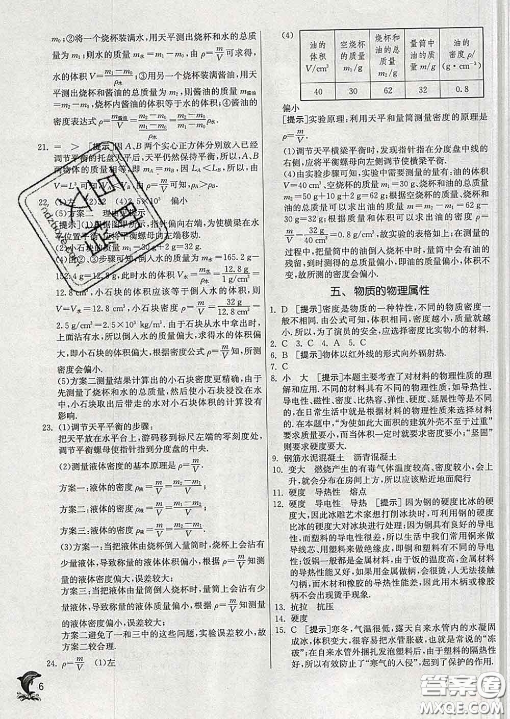 春雨教育2020春實驗班提優(yōu)訓(xùn)練八年級物理下冊蘇科版答案