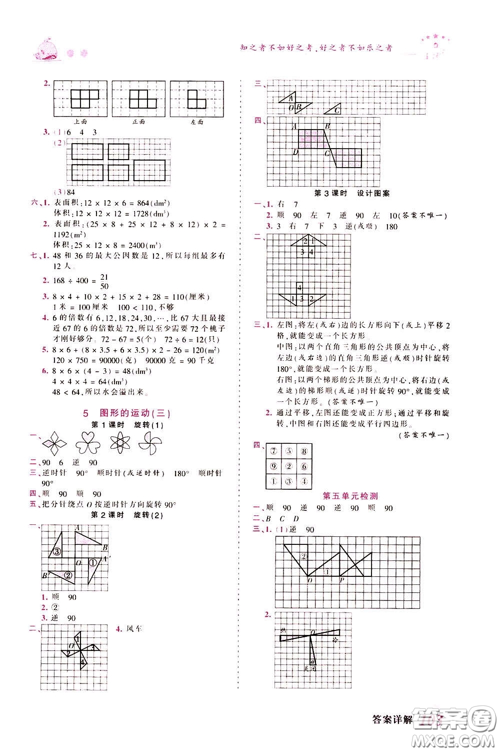 2020年王朝霞創(chuàng)維新課堂同步優(yōu)化訓(xùn)練數(shù)學(xué)五年級(jí)下冊(cè)RJ人教版參考答案