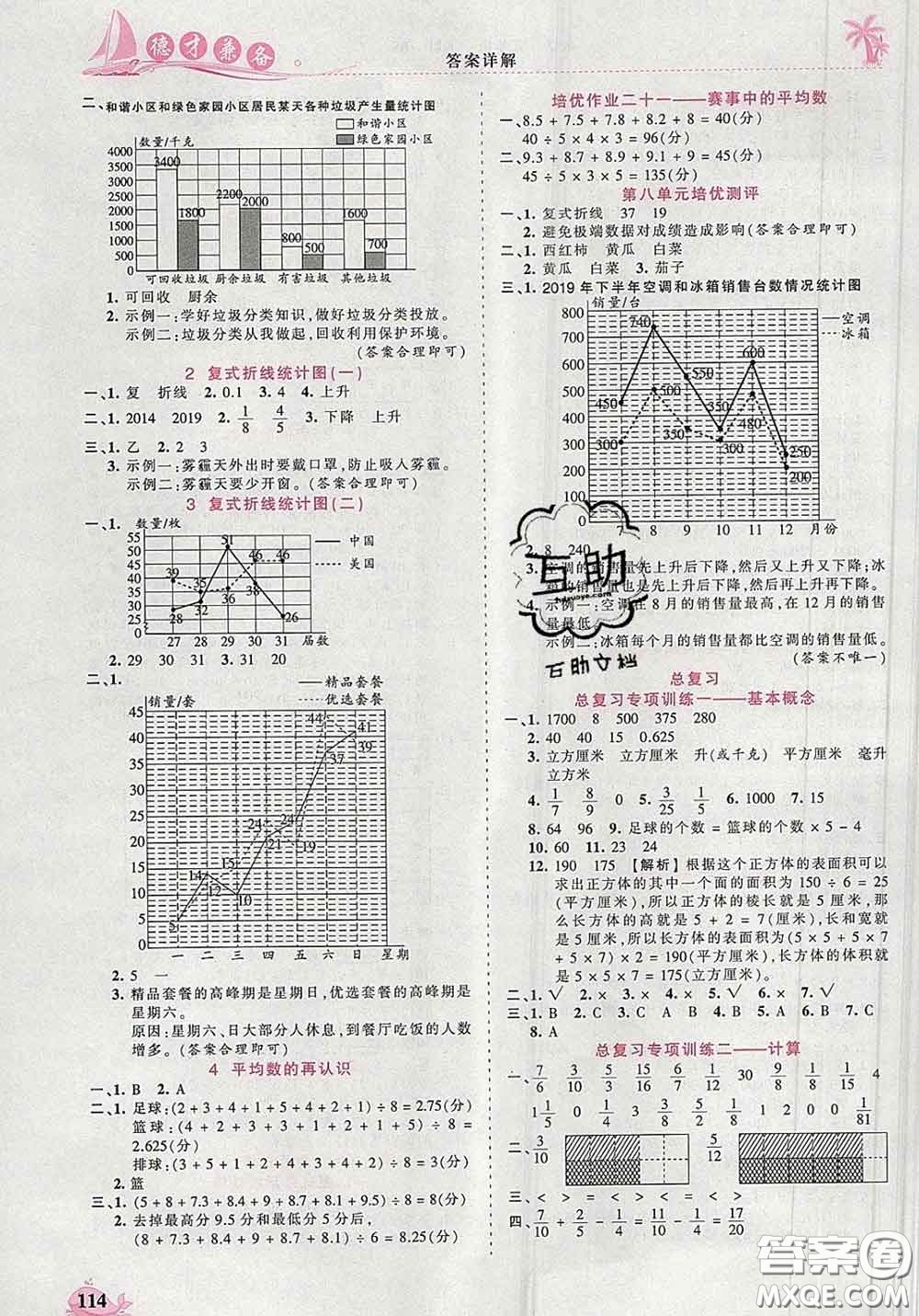 2020新版王朝霞德才兼?zhèn)渥鳂I(yè)創(chuàng)新設(shè)計(jì)五年級(jí)數(shù)學(xué)下冊(cè)北師版答案