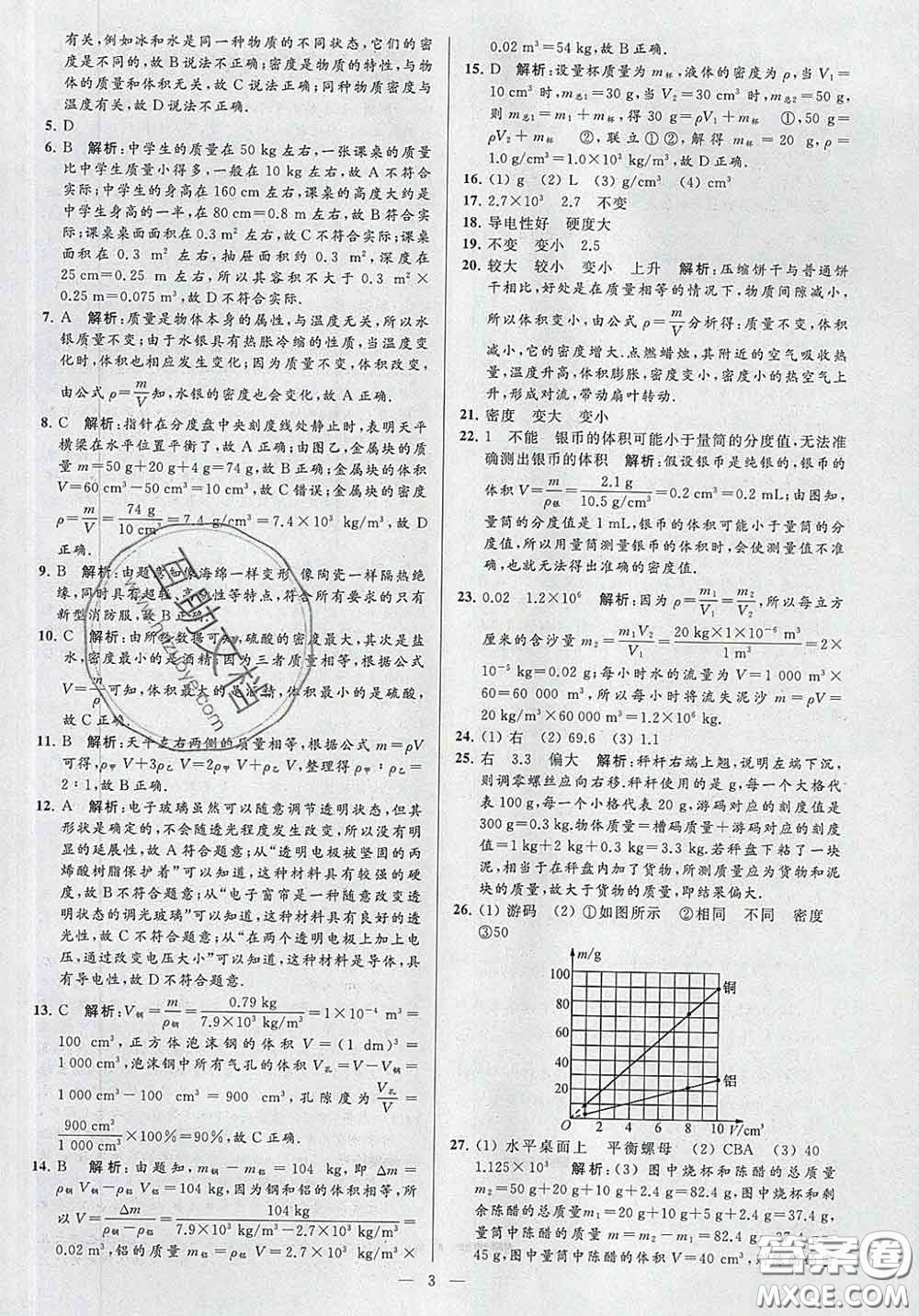 新世紀(jì)出版社2020春亮點給力大試卷八年級物理下冊答案