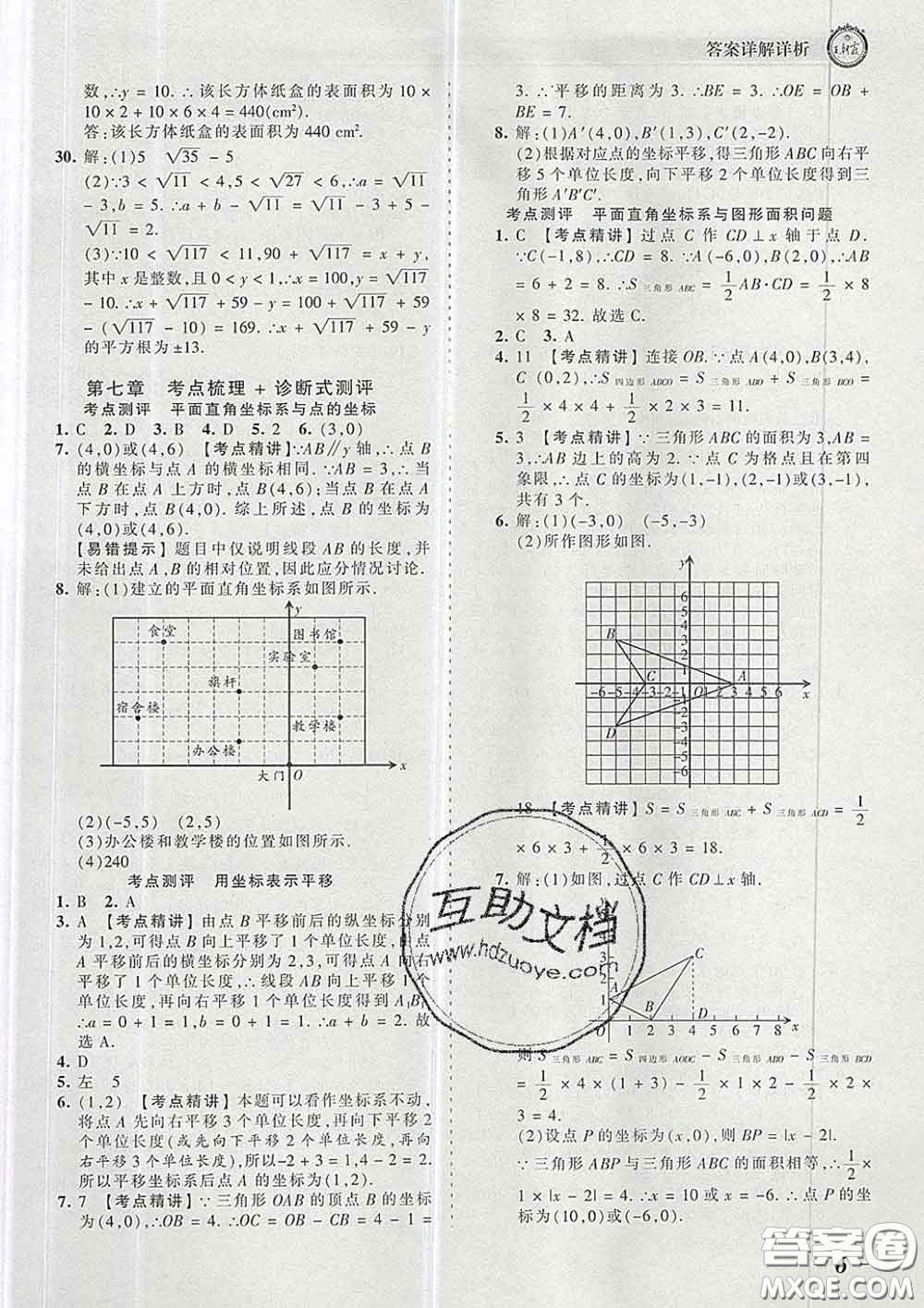 2020新版王朝霞考點梳理時習卷七年級數學下冊人教版答案