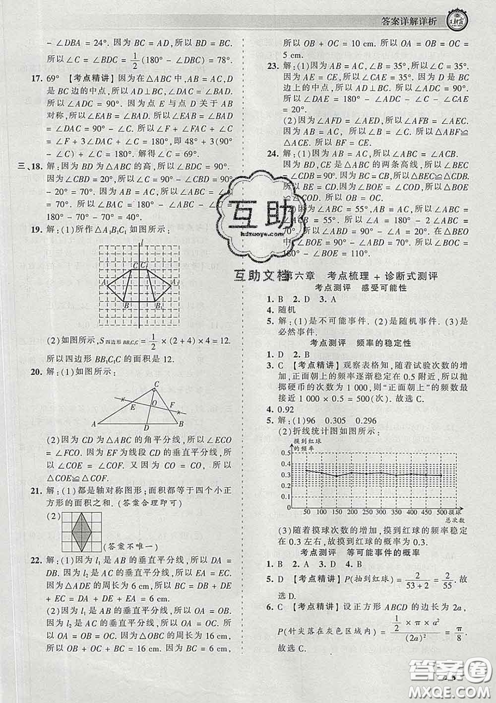 2020新版王朝霞考點梳理時習卷七年級數(shù)學下冊北師版答案