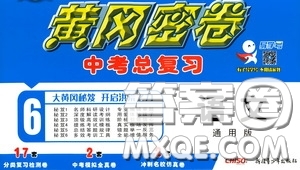 四川新疆青少年出版社2020黃岡密卷中考總復(fù)習(xí)語(yǔ)文通用版答案