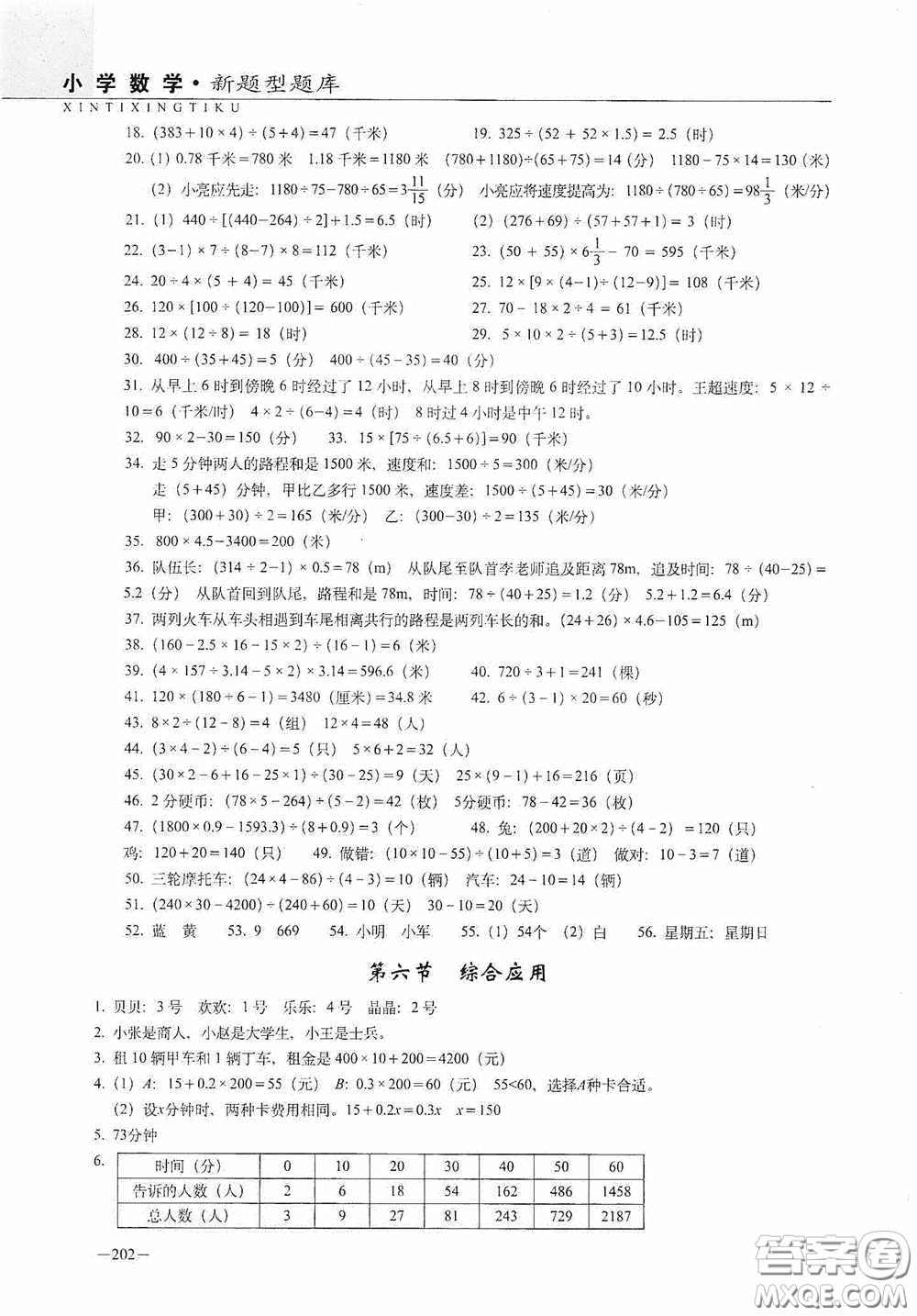 2020年68所教學教科所小學新題型題庫數(shù)學最新版答案