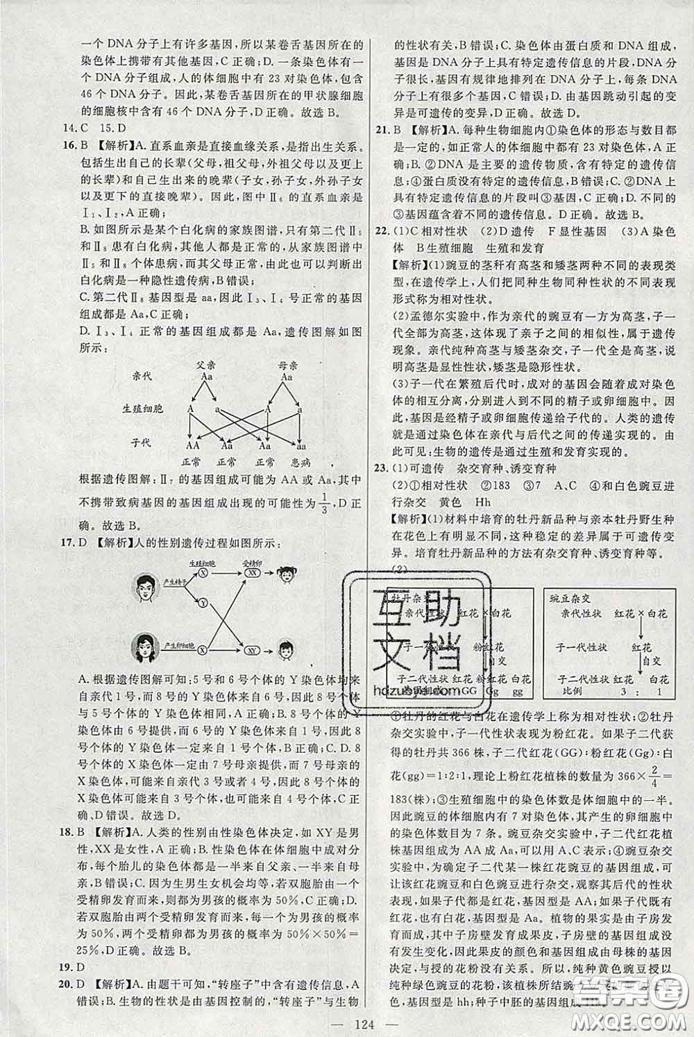 2020春名師助學(xué)系列細(xì)解巧練八年級生物下冊人教版答案