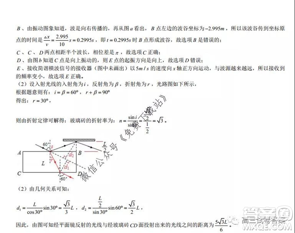 湖南師范大學(xué)附屬學(xué)校2020屆高三5月模擬理科綜合試題及答案