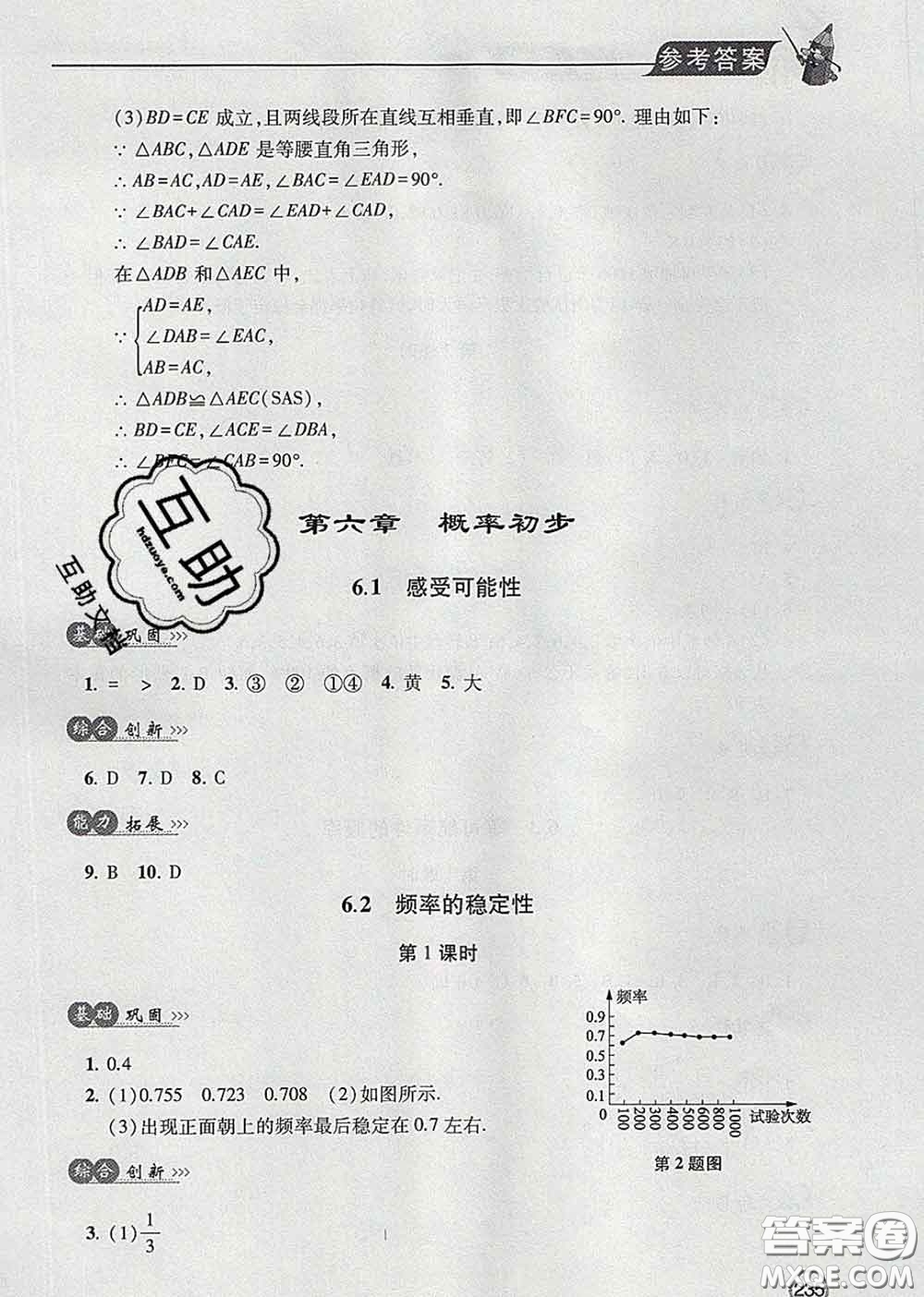 青島出版社2020春新課堂同步學(xué)習(xí)與探究七年級(jí)數(shù)學(xué)下冊(cè)答案