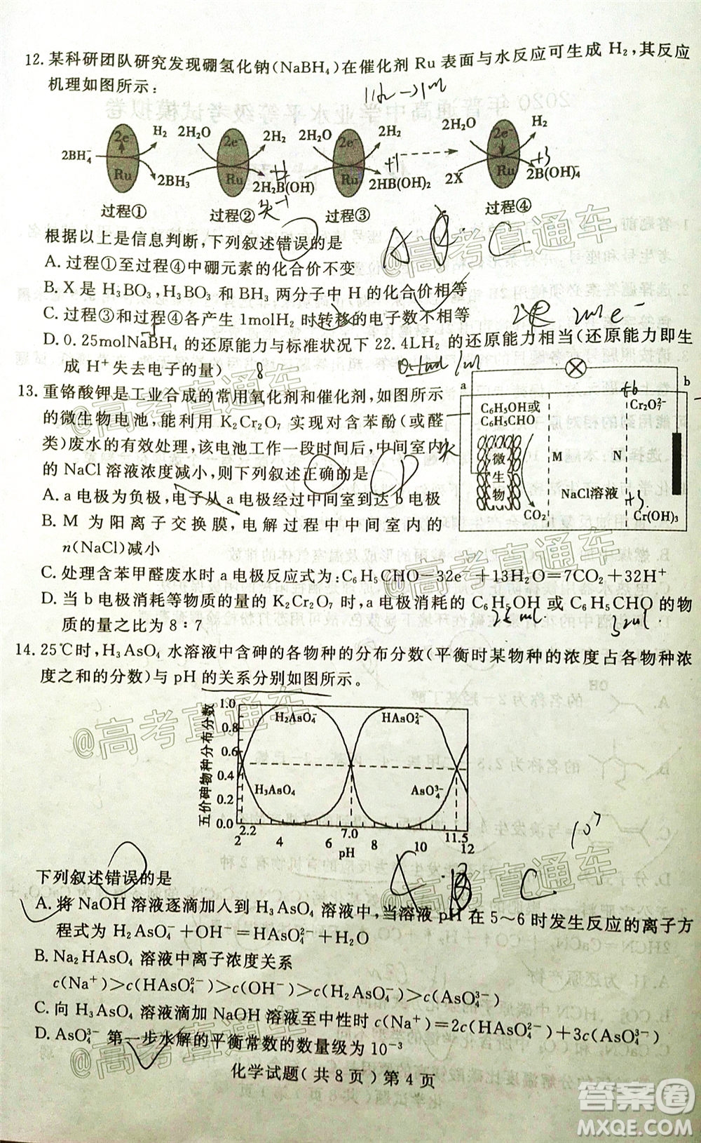 2020年聊城二?；瘜W(xué)試題及答案