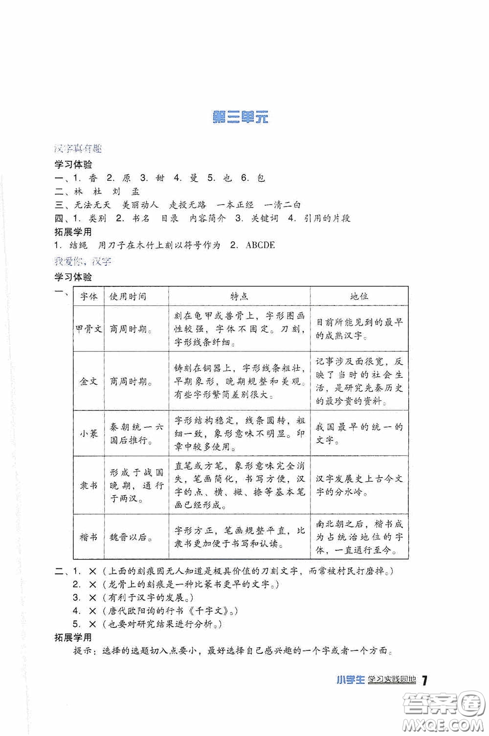 四川教育出版社2020新課標(biāo)小學(xué)生學(xué)習(xí)實(shí)踐園地五年級(jí)語(yǔ)文下冊(cè)人教版答案