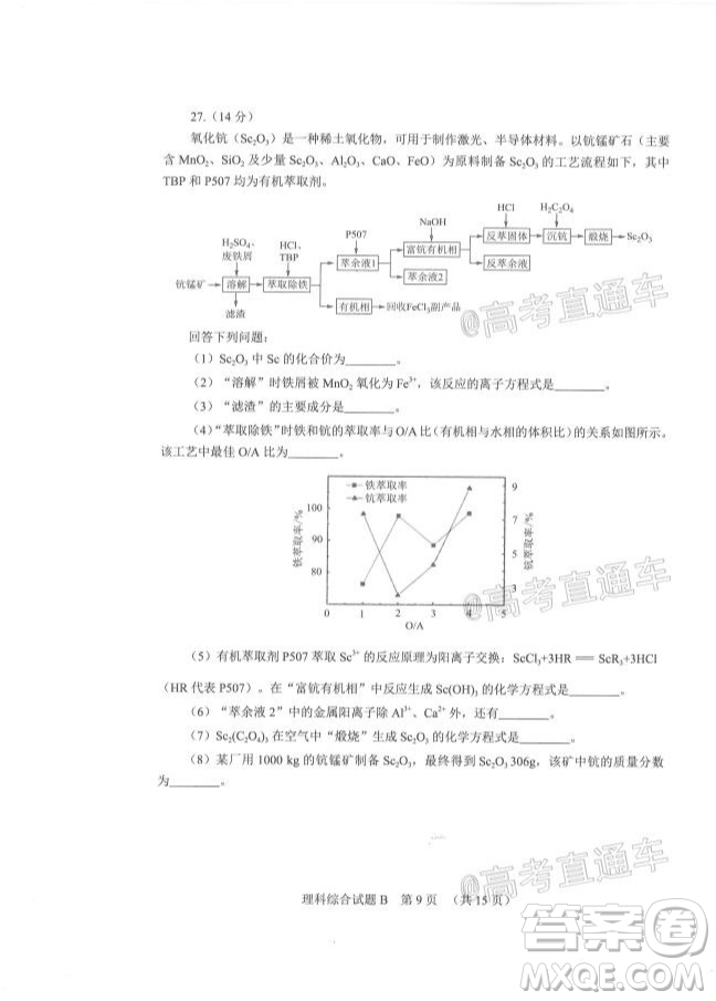 2020年廣州市普通高中畢業(yè)班綜合測試二理科綜合試題及答案