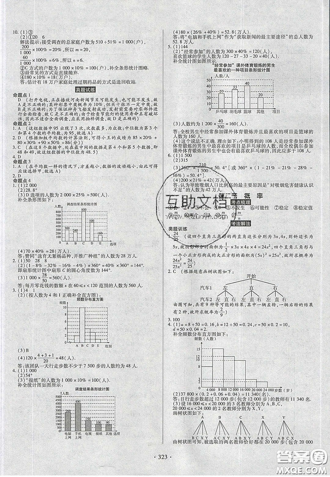 2020年河南中考風向標初中總復習數(shù)學答案