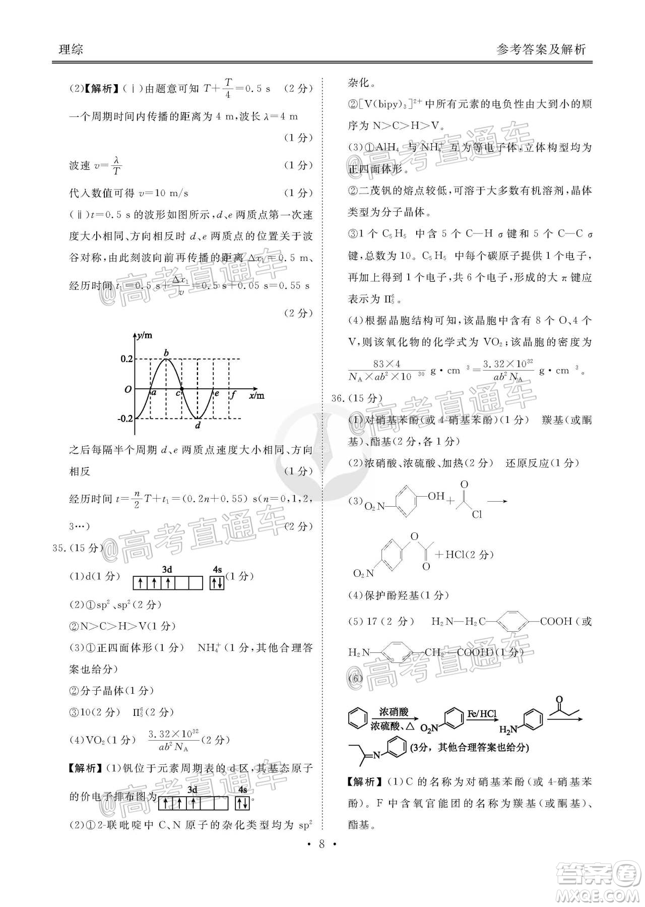 衡水2020屆高三衛(wèi)冕聯(lián)考理科綜合試題及答案