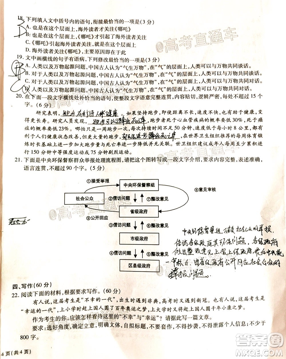 合肥一中2020屆高三最后一卷語文試題及答案