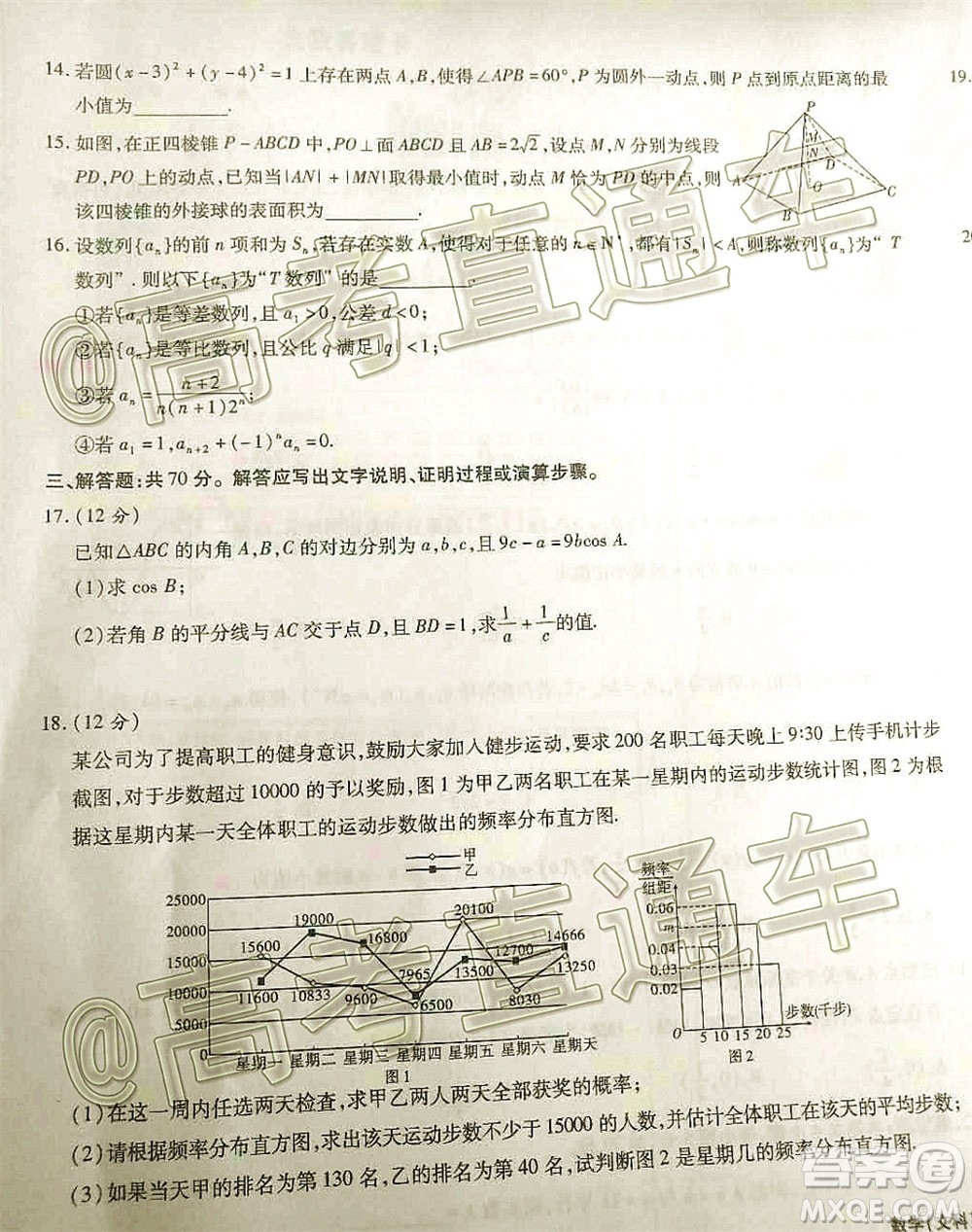 合肥一中2020屆高三最后一卷文科數(shù)學試題及答案