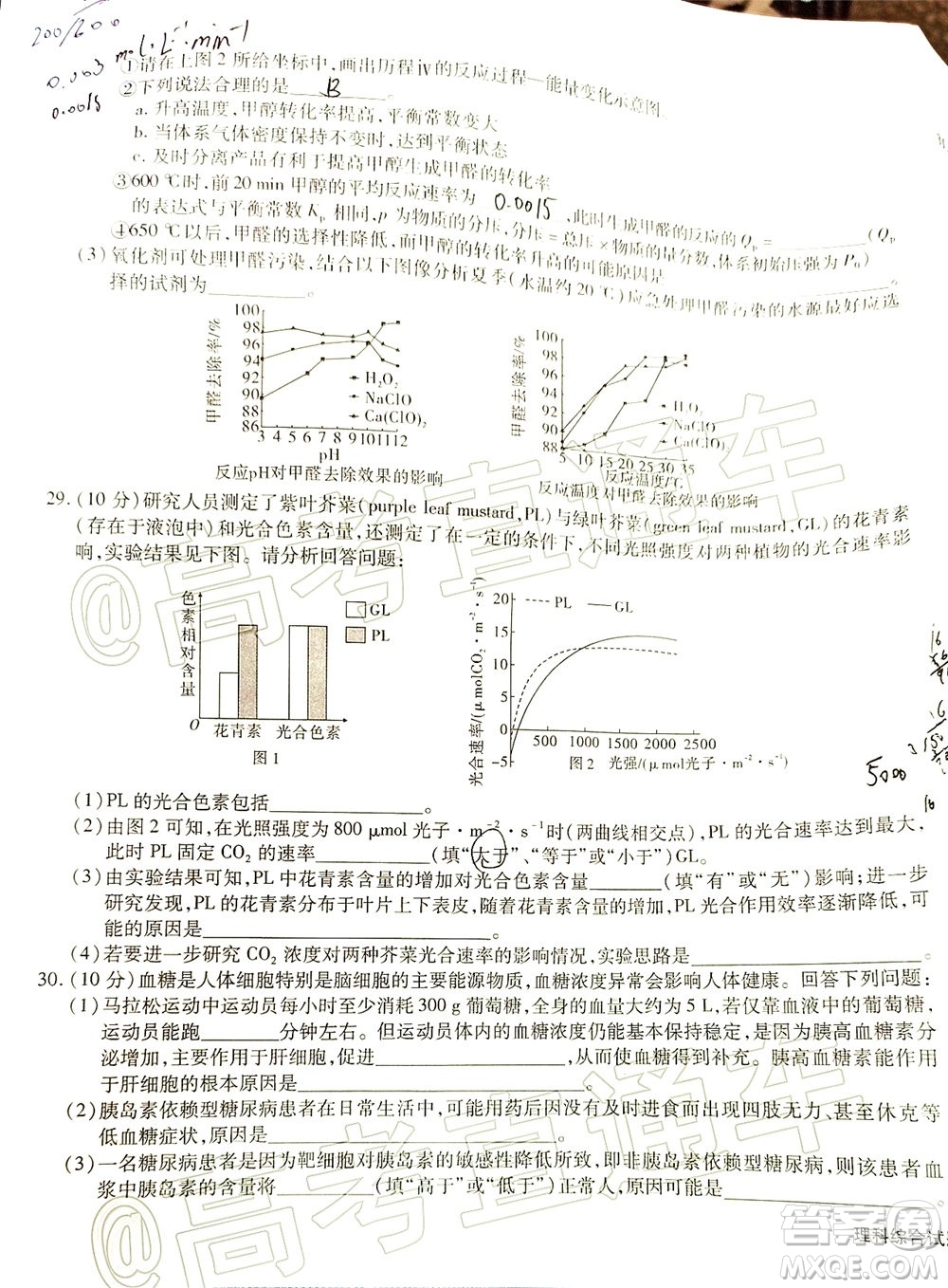 合肥一中2020屆高三最后一卷理科綜合試題及答案